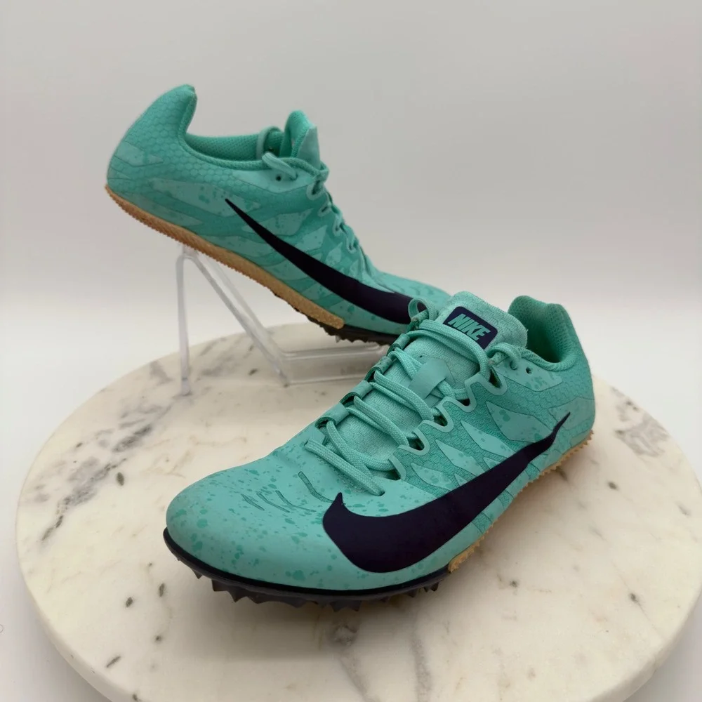 Nike Zoom Rival M 9 Track Spikes Womens‎ 8 Teal Black Racing Shoes 907565 300